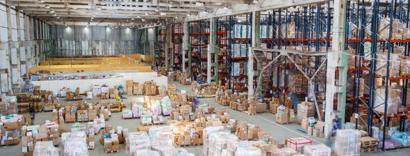 Overhead View Of Food Storage Warehouse